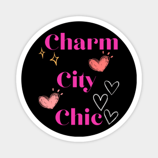 CHARM CITY CHIC PINK DESIGN Magnet